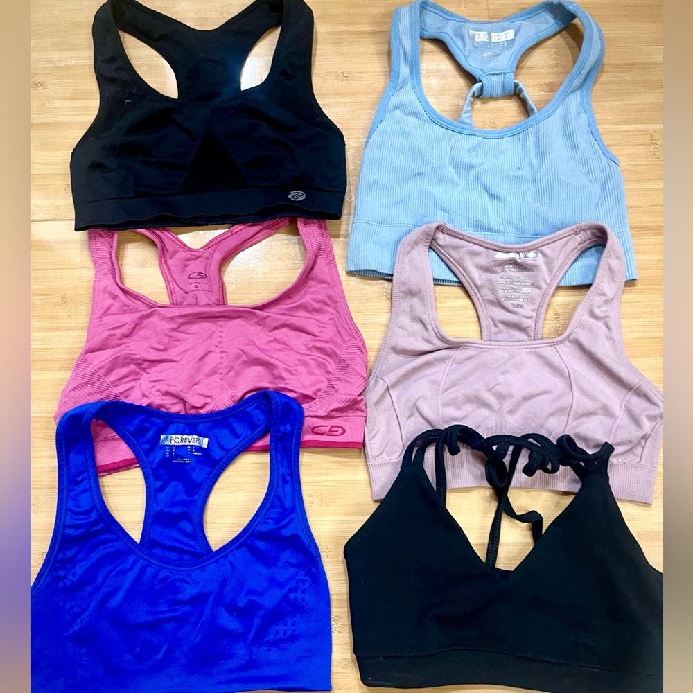🩷💙🖤🩵💜🤍Bundle of 6 women’s sports bra set